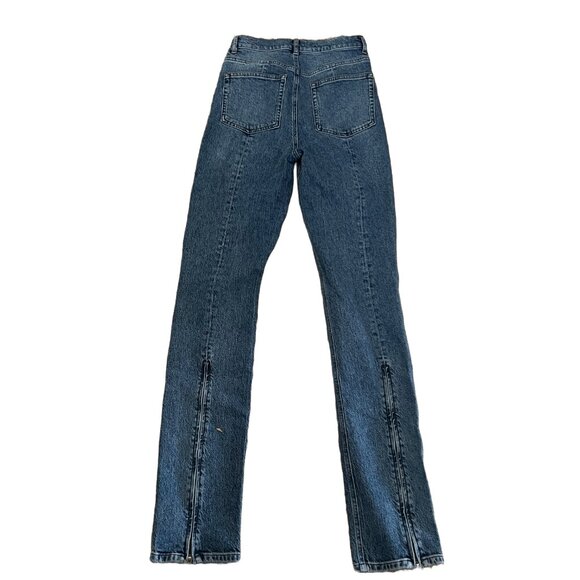 Reformation Women's 26 High Rise Skinny Tall Jeans in Palermo Wash Ankle Zips - Picture 3 of 4